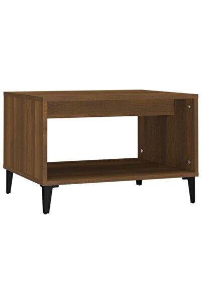 vidaxl Coffee table, brown oak, 60x50x40 cm, composite wood