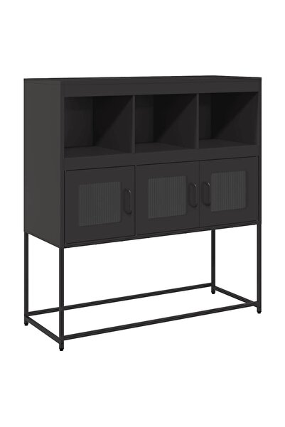 vidaxl Dulap, negru, 100,5x39x107 cm, oțel laminat la rece