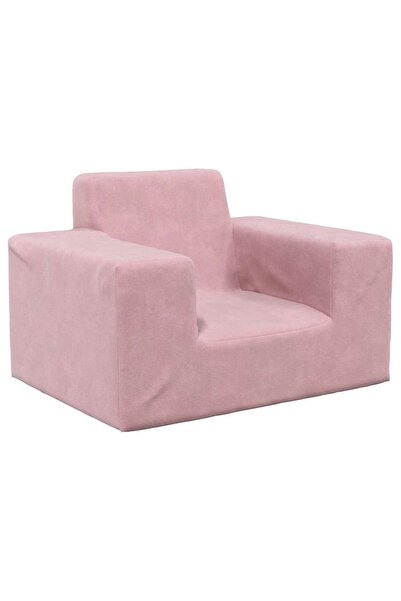vidaxl Children's sofa, pink, soft Plush