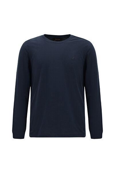 Abdullah Kiğılı Crew Neck Regular Fit Embroidered Cotton Sweatshirt