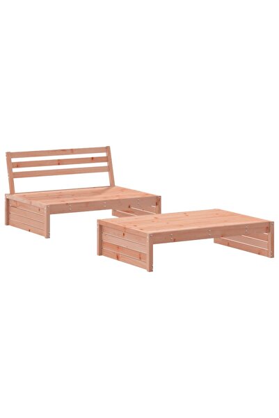 vidaxl Set mobilier relaxare grădină, 2 piese, lemn masiv Douglas