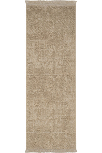 Cool Halı Rustika Bej Jüt Bohem Vintage Halı Etnik Desenli İskandinav Kaydırm...