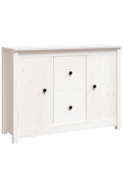 vidaxl Servantă, alb, 100x35x74 cm, lemn masiv de pin