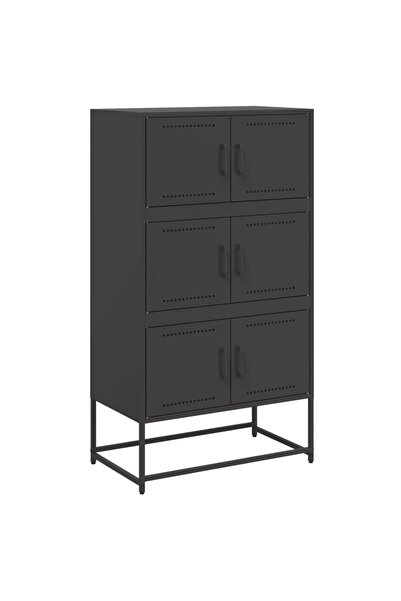 vidaxl Dulap, negru, 68,5x38,5x123,5 cm, oțel
