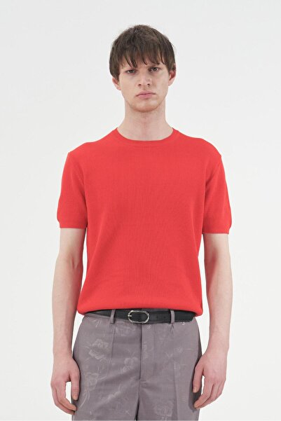 GIESTO Τεχνικό Πλεκτό Μπλουζάκι με Κορδόνια DOK Με υφή RMIZI