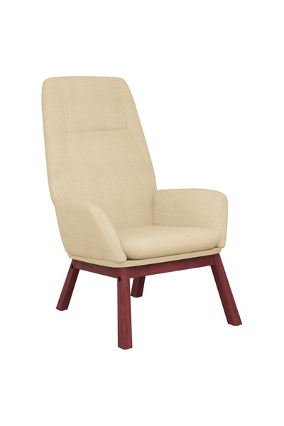 vidaxl Scaun de relaxare, crem, material textil