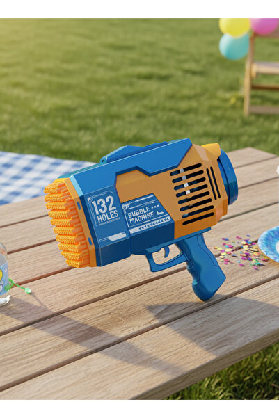 Generic ✨ 132-Hole Rocket Launcher Bubble Gun – Automatic Bubble Machine with...