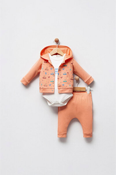 Micii Ștrumfi Beep Beep Adventure 3-Piece Set for Boys - Orange