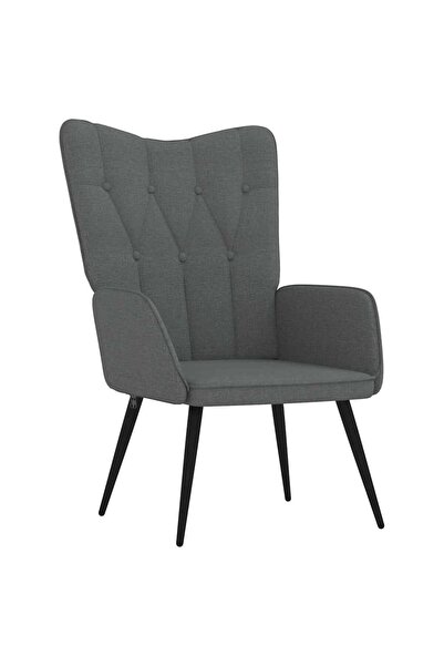 vidaxl Scaun de relaxare, gri închis, material textil