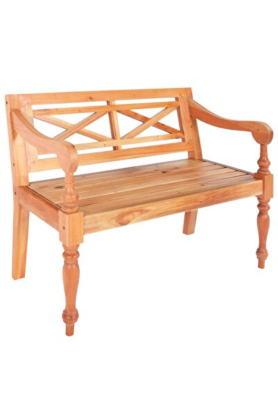 vidaxl Bancă Batavia, maro deschis, 98 cm, lemn masiv mahon