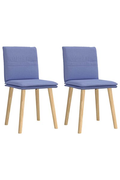 vidaxl Scaune de sufragerie 2 buc țesătură Jeans Blue