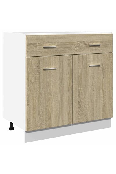 vidaxl Dulap inferior cu sertar “Lyon”, stejar Sonoma, 80x46x81,5 cm