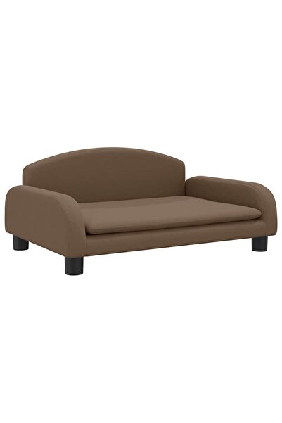 vidaxl Canapea pentru copii, maro, 70x45x30 cm, material textil
