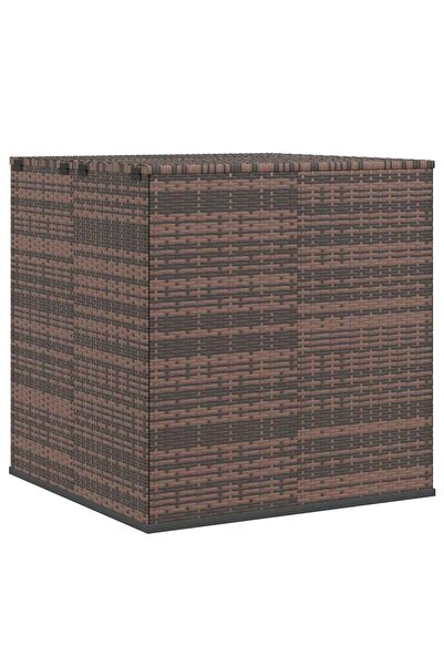vidaxl Garden cushion box, brown, 100x97.5x104 cm, PE rattan