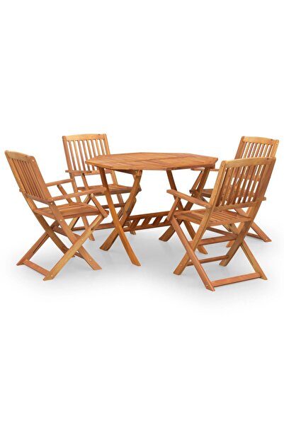 vidaxl Set mobilier de grădină, 5 piese, lemn masiv de acacia