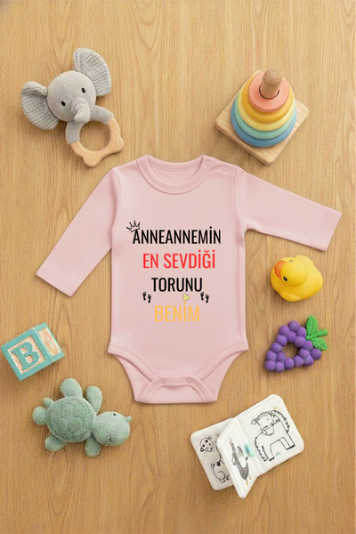 VODEXA Baby Bodysuit with Snap Fasteners 100% Cotton Printed My Grandmother's...