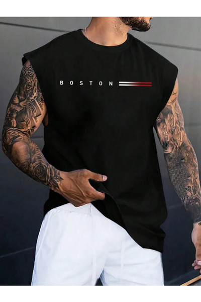 Ordorin Boston Printed Oversized Athlete's Undershirt