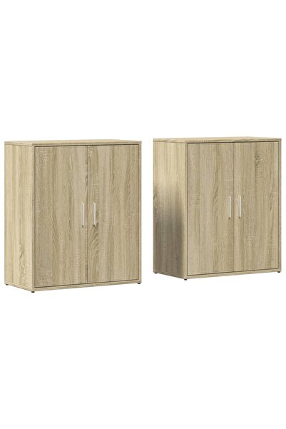 vidaxl Dulapuri, 2 buc., stejar sonoma, 60x31x70 cm, lemn prelucrat