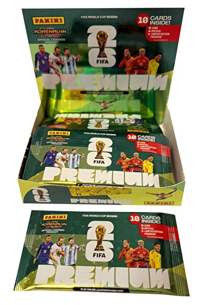Panini Dünya Kupası FIFA World Cup 2026 Premium Paket 10 kart=5 standart-5 öz...