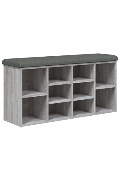 vidaxl Bancă de pantofi, gri sonoma, 102x32x50 cm, lemn prelucrat