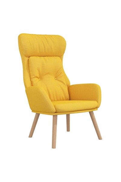 vidaxl Scaun de relaxare, galben muștar, material textil