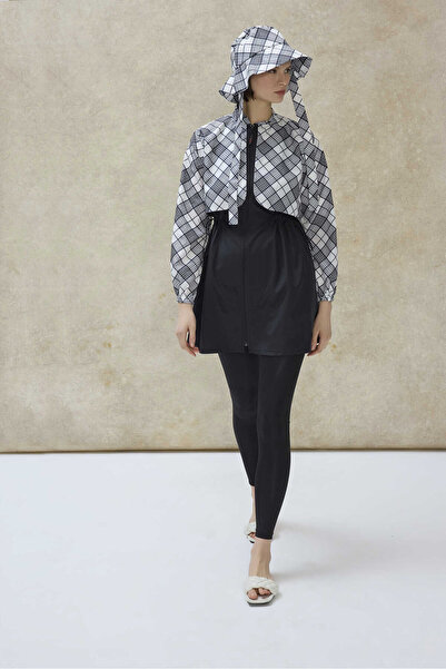 GAVLİA Women's Hijab Swimsuit Set of 5 - Half Zipper Closure..