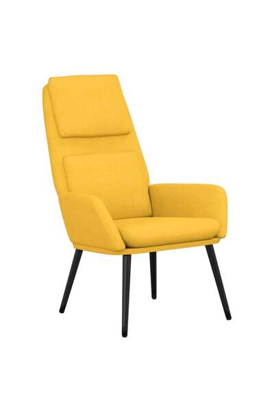 vidaxl Scaun de relaxare, galben muștar, material textil