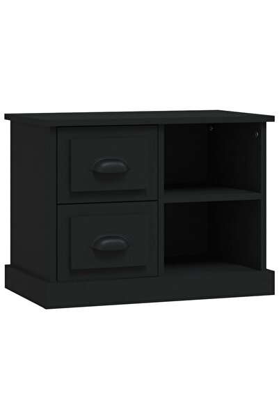 vidaxl Bedside table, black, 60x35.5x45 cm