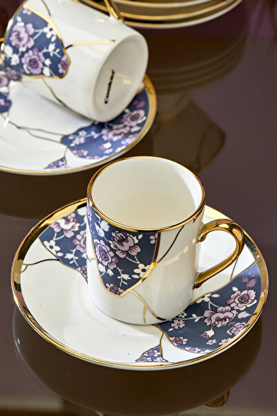 Cooker Lavinya 6-Person 90 ml Porcelain Coffee Cup Set Ckr3861