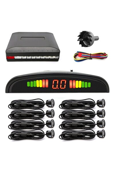 motoLEDy 8 senzori de parcare, 4 față - 4 spate, afișaj, panou de comandă 12V...
