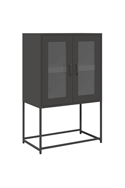vidaxl Dulap înalt, negru, 68x39x107 cm, oțel