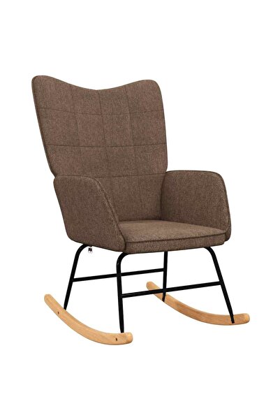 vidaxl Scaun balansoar, maro, material textil