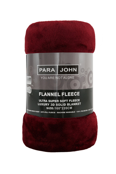 PARAJOHN Para John Luxury 3D Solid Flannel Fleece Blanket – 160x220cm Ultra S...