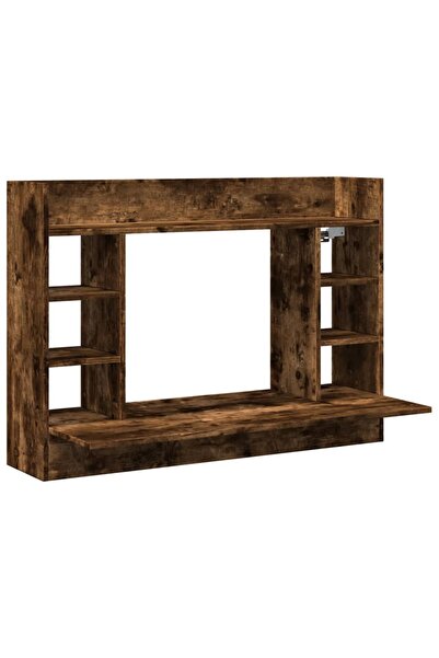 vidaxl Birou montat perete stejar fumuriu 105x48x75cm lemn prelucrat