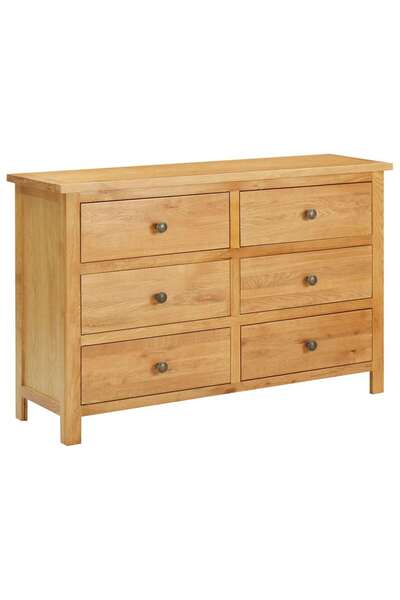 vidaxl Dulap cu sertare, 105 x 33,5 x 73 cm, lemn masiv stejar