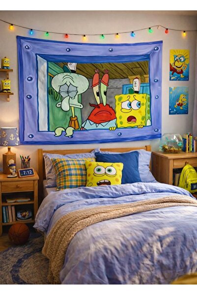 Vagonik Kaliteli Kumaş , Canlı Renkler Duvar Halısı Duvar Örtüsü Wall Tapestry