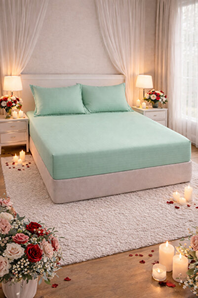 Casa Pucioasa Elastic Bed Sheet 180x200 +25 cm for High Mattress, Set with 2 ...