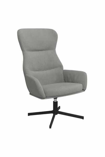 vidaxl Scaun de relaxare, gri deschis, catifea