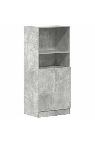 vidaxl Dulap de bucătărie, gri beton 57x41,5x131,5 cm lemn prelucrat