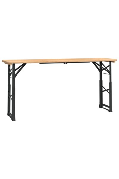 vidaxl Masă pliabilă pentru bere 170x50x75/105 cm, lemn masiv de brad