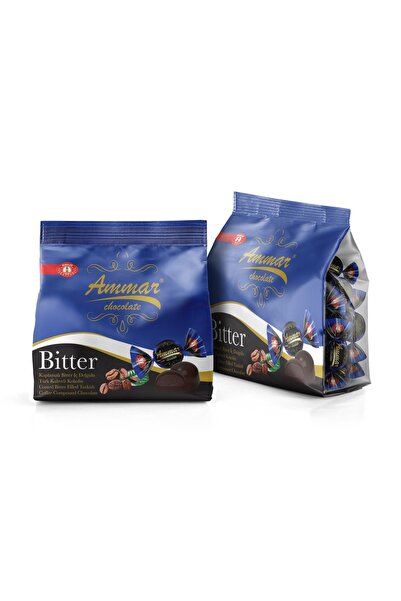 AMMAR 500 GR, Türk Kahvesi Dolgulu, %25 Kakao'lu, Bitter Çikolata Kaplamalı,G...