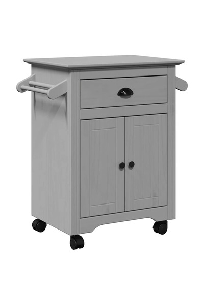 vidaxl Cărucior de bucătărie „BODO” gri 72x45x80 cm