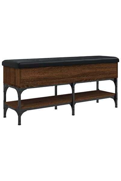 vidaxl Bancă de pantofi, stejar maro, 102x32x45 cm, lemn prelucrat