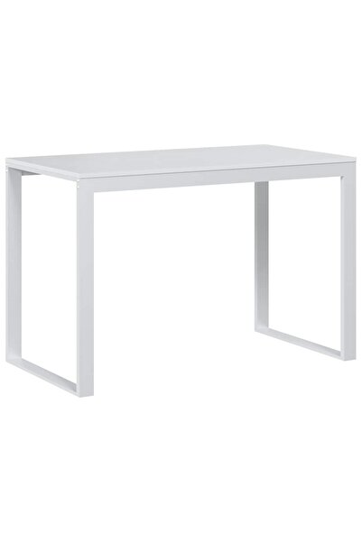 vidaxl Birou de computer, alb, 110x60x73 cm, lemn prelucrat