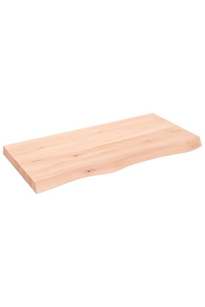 vidaxl Poliță de perete, 100x50x(2-6)cm, lemn masiv de stejar netratat