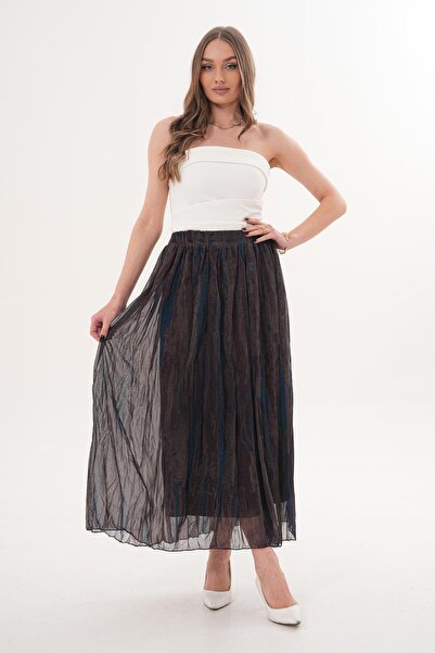 ŞİMAL Fusta lungă din șifon cu model pentru femei 260311 -