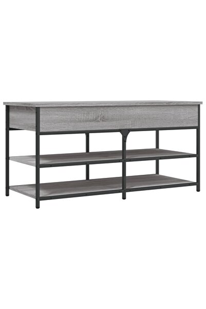 vidaxl Bancă de pantofi, gri sonoma, 100x42,5x50 cm, lemn prelucrat