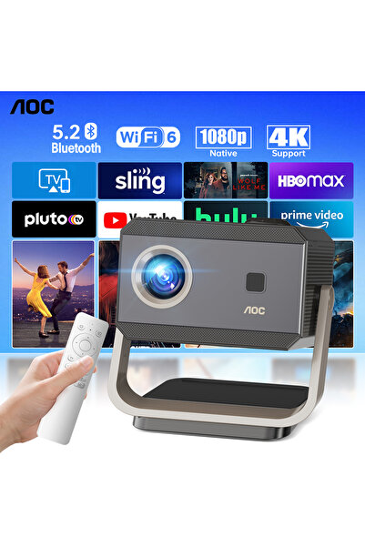 Aoc Mini Projector: Native 1080p and support 4K, 9000 Lumen, Auto Focus, Ang ...