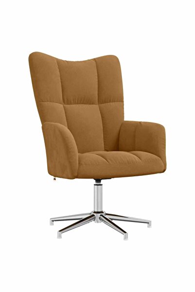 vidaxl Scaun de relaxare, maro, catifea