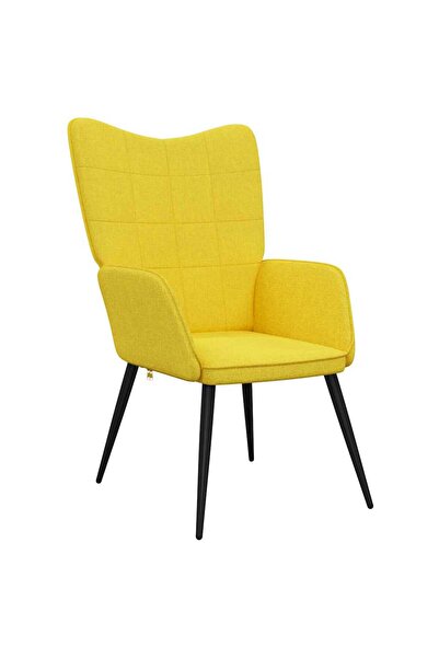 vidaxl Scaun de relaxare, galben muștar, material textil